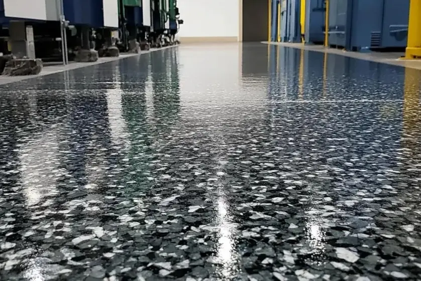 Commercial Showroom floor coating project by Art of Coating Miami