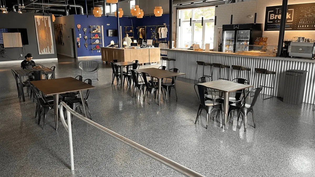 Professional floor coating installation by Art of Coating Miami